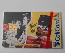 mint Nescafe call card and label nescafe