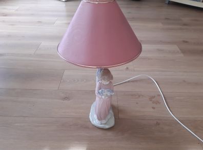 Vintage Zaphir Rosita And Her Rabbit Porcelain Lamp