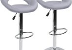 Heart Bar Stools Set of 2, Adjustable Breakfast Kitchen Faux Leather Bar Stools,Modern Dining Crescent Shaped Bar Seats MULTIPLE COLOURS AVAILABLE (FREE POSTAGE)