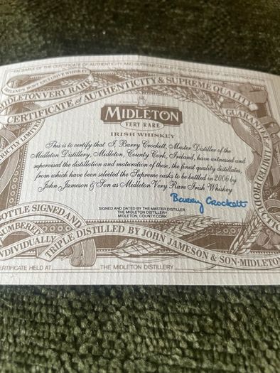 Middletons Whisky Box papers 2006