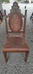 Vintage Ornately Carved Dining Chair