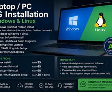 Windows & Linux Installation for Laptops / PCs Ubuntu, Mint, Windows Reinstall