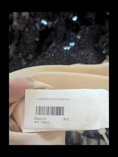Black mesh linen event dress