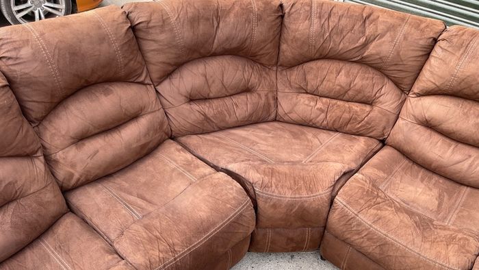 Brown Recliner L corner sofa/couch