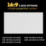 16:9 60 72 84 100 120 150 inch Projection Projector Screen Home Movie Manual Pull Down Wall Mounted Image 3