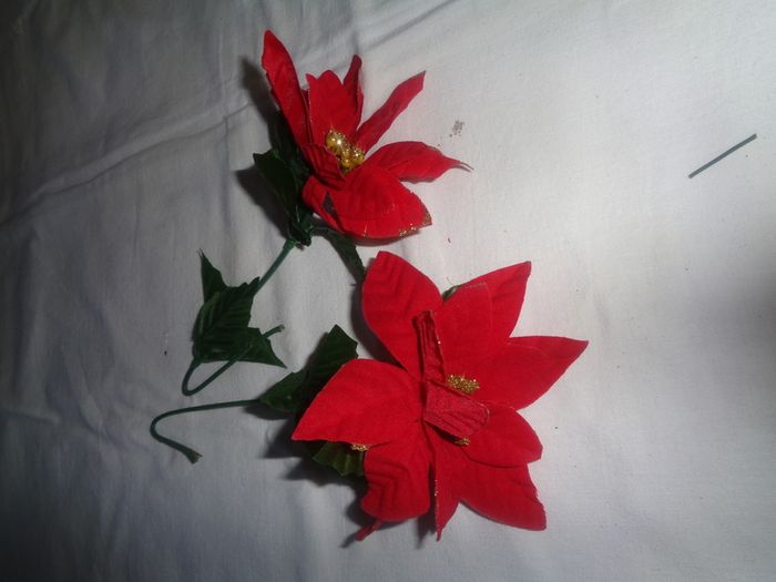 Faux Poinsetta x 2 for Sale
