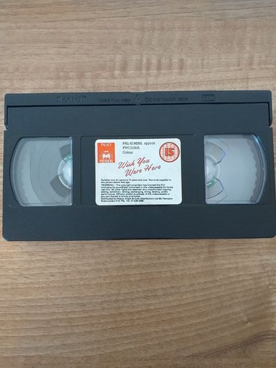 Wish You Were Here Vintage Video Cassette Tape, Retro