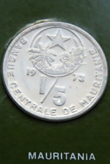 Mauritania 1973 Vintage Coin Stamp cover BUNC