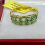 Silver ring with Colombian emeralds Image 9