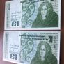 Two irish one pound punt notes Image 3
