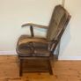Elegant Vintage Upholstered Armchair | Solid Wood Frame Image 3
