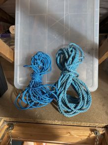 Nylon rope 6 &12 mm about 10 meters long