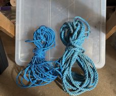 Nylon rope 6 &12 mm about 10 meters long