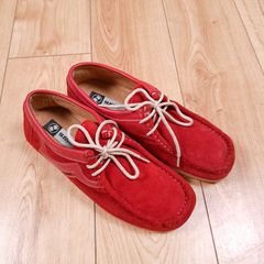 Susst Bright Red Suede Moccasin Loafers Wallabee Lace-up Shoes 7UK/41EU