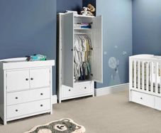 Light grey Aldi 3 piece nursery set