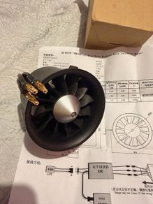 70mm edf motor and 120A esc 6s