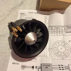70mm edf motor and 120A esc 6s