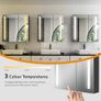 LED Bathroom Mirror Cabinet with Shaver Socket  630 x 650mm, 2-Door Wall-Mounted Vanity with Anti-Fog Demister, 3-Colour Dimmable Lighting Adjustable Glass Shelves Image 5