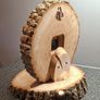 Large Handmade Natural Wood Clock  One of a Kind Personalised Inscription Image 9