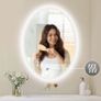 LED Bathroom Mirror Oval 60x80cm Image 6
