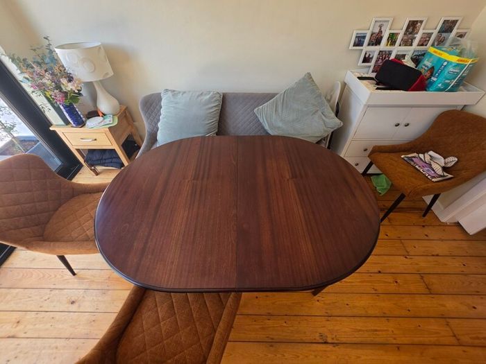 Elegant Mid-Century Modern Extendable Dining Table