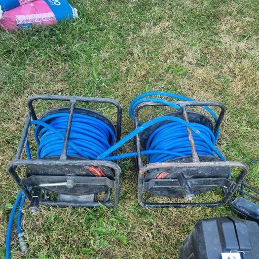 nail guns and 2 hose reels