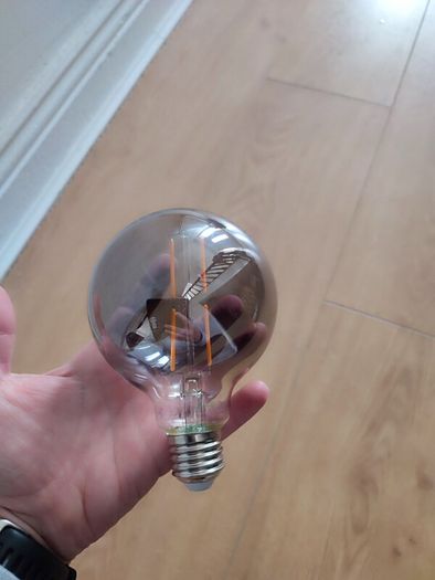 Large, decorative LED filament bulb
