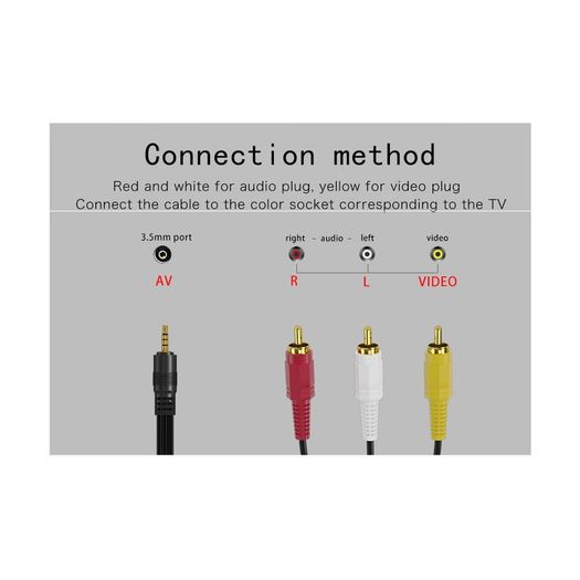 3.5mm Male jack to 3 RCA Male Audio Video Cable(Temp OUT OF STOCK)