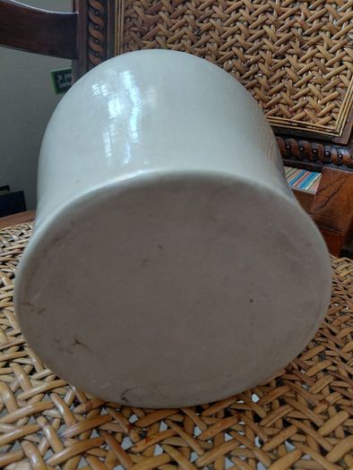 antique Royal Doulton glazed pot with cork lid