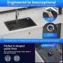 Stainless Steel Kitchen Sink,50 x 43cm,Inset Kitchens Sink,with Waste Kit,Drain Pipe,Pull-Out Drainer Basket,Suitable for Bathroom,Caravan Travelling Image 6