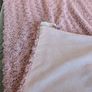 Pink rose throw and grey throw Image 2
