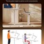 Electric Standing Desk Height Adjustable 120 x 60cm, Sit Stand Desk with 4 Memory Smart Pannel for Home Office with Splice Board Image 2