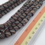 Vintage African Style MultiColor Stripe Black 7mm-8mm Glass Beads Necklace Strand Image 5