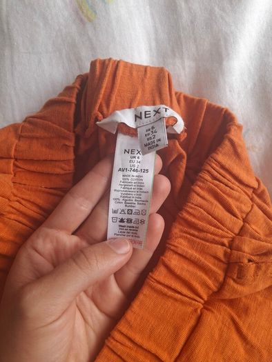 Next orange shorts size UK6 EU 34