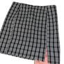 Plaid Skirt with Front Slit Image 2