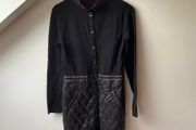 Betty Barclay Hybrid Knit &amp; Quilted Longline Jacket Coatigan Black