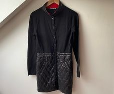 Betty Barclay Hybrid Knit & Quilted Longline Jacket Coatigan Black