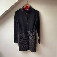 Betty Barclay Hybrid Knit & Quilted Longline Jacket Coatigan Black