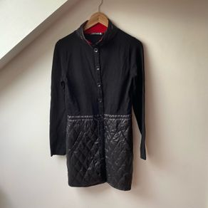 Betty Barclay Hybrid Knit & Quilted Longline Jacket Coatigan Black