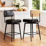 Bar Stools Set of 2 Swivel Breakfast Barstools Image 6