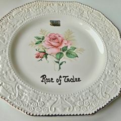 Rose of Tralee 24k hand painted Collectors memorabilia plate
