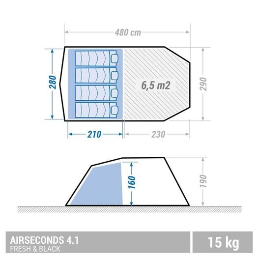 Camping bundle-tent mattress sleeping bag etc