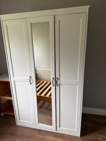 Single Bed and Wardrobe