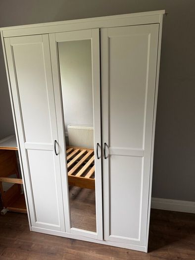 Single Bed and Wardrobe