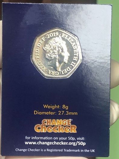 RARE  50p 2019 75th Anniversary D-day 2019 Change checker in blister slip