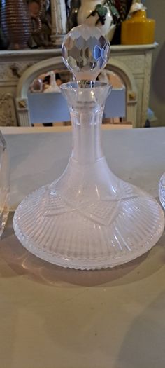 7 X Cut Crystal Decanters