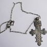 Vintage Large Coptic Cross Pendant, Replica Portland Art Museum Silver Plated (Cross length 3,5") Image 2