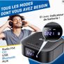 KLIM Boombox E1 with CD Case - Portable Audio System CD Player + Extra Bass with Subwoofer + FM Radio, MP3 Bluetooth AUX USB Image 2
