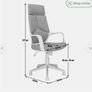 high back rest office chair pink Image 3