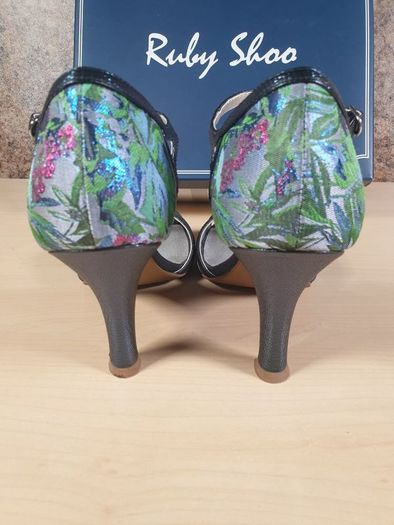 Ruby Shoo Eliza blue high heels Size UK 8 EU 41